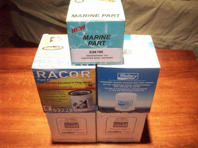 Assorted marine / boat water seperating fuel filters. racor/parker , mallory. 