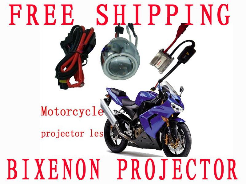 Motorcycle 4300k hid bi xenon projector headlight lens ballast kit h1 h7 h4