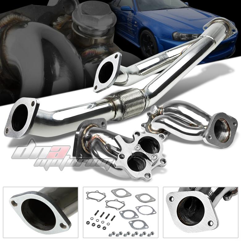Rb26dett 240sx 240 s13 s14 s15 stainless racing elbow+downpipe down pipe exhaust