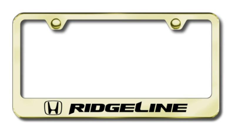 Honda ridgeline  engraved gold license plate frame -metal made in usa genuine