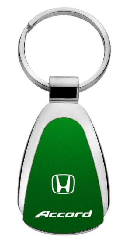 Honda accord green teardrop keychain / key fob engraved in usa genuine