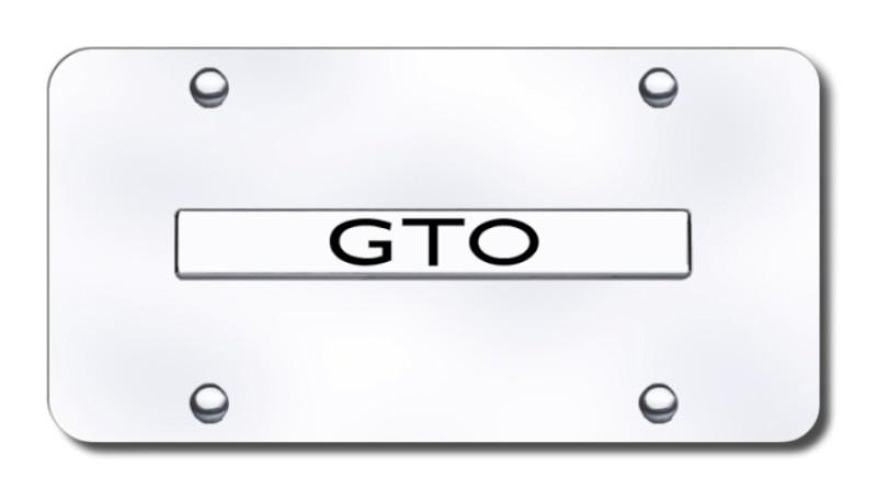 Gm gto name chrome on chrome license plate made in usa genuine