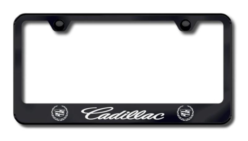 Cadillac laser etched license plate frame-black made in usa genuine
