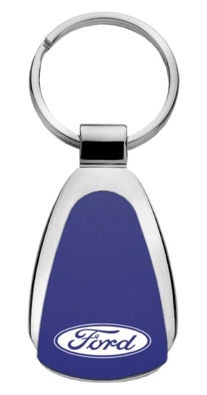 Ford blue teardrop keychain / key fob engraved in usa genuine