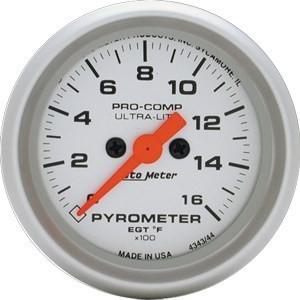 Autometer 2in. e.g.t. kit; 0-1600 f; fse; ultra-lite