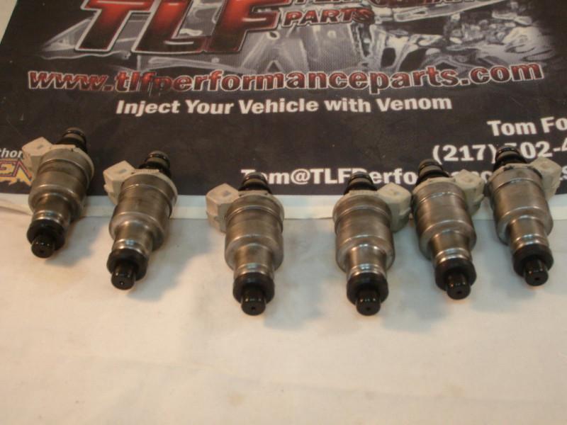 Nissan rb26dett set of 6 direct fit 1000cc top feed fuel injectors low impedance