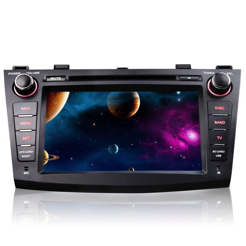 8" car ipod dvd player gps nav bluetooth stereo radio touch hd mazda 3 2010-2012