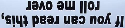 Bumper sticker decal if you can read this roll me over