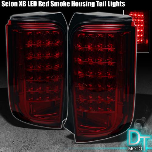08-10 scion xb red smoked full led tail lights lamps