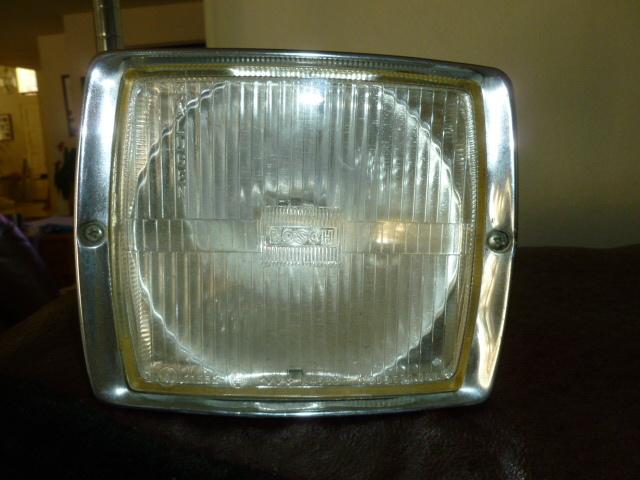 Vintage mercedes chrome bosch square fog light (excellent chrome and glass)