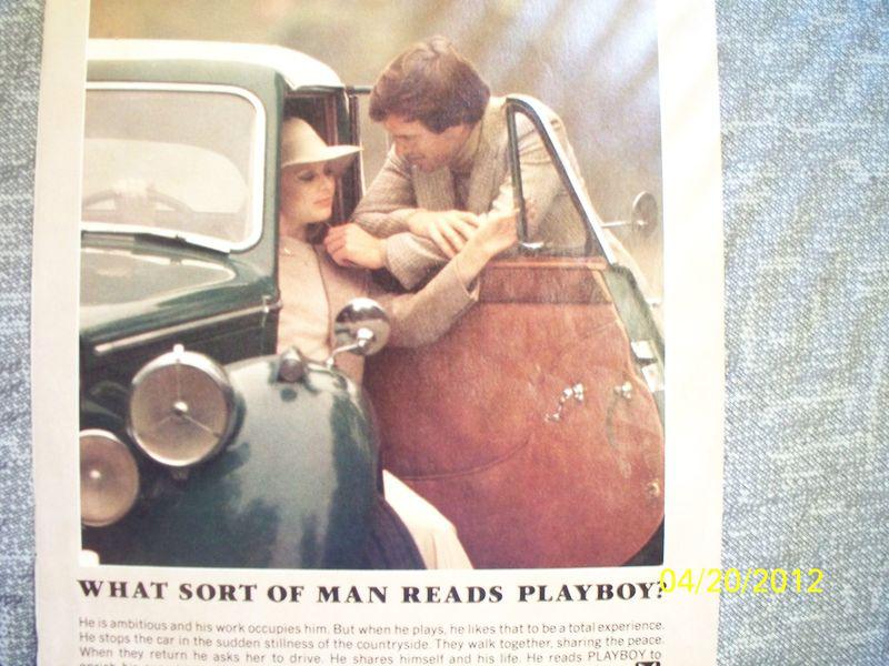 What sort of man reads plyboy? a 1930's ford vicky man  in original, sweet  ad!