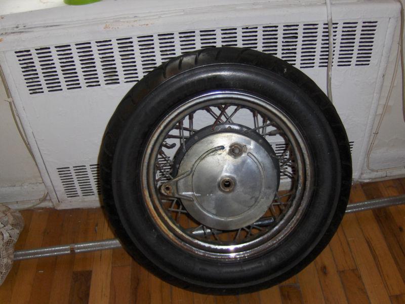 1987 yamaha xv 535 virago rear rim and tire brake plate & shoes