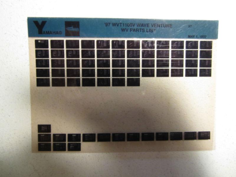 1997 yamaha wave venture wvt1100v microfiche parts catalog jet ski wvt 1100 v