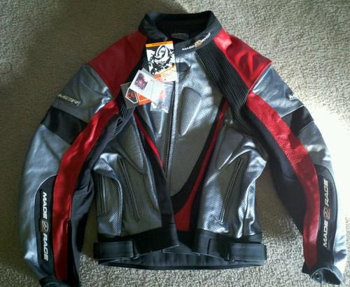 M2r sabre jacket motorcycle ride jacket size xxl saftey gear leather kevlar 
