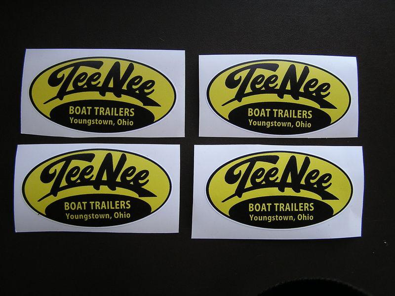  vintage tee nee boat trailer decals (set of four)