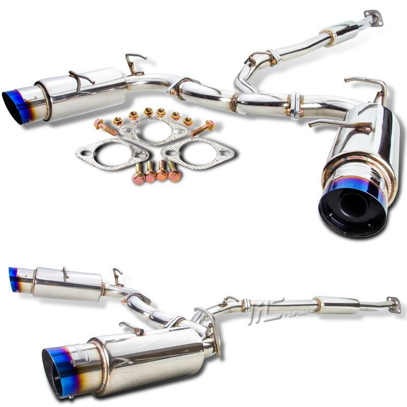 Scion subaru sport-tech 2.0l  catback exhaust muffler sport dual path burnt tips