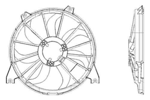 Replace ch3115160 - 09-10 dodge journey dual fan assembly suv oe style part