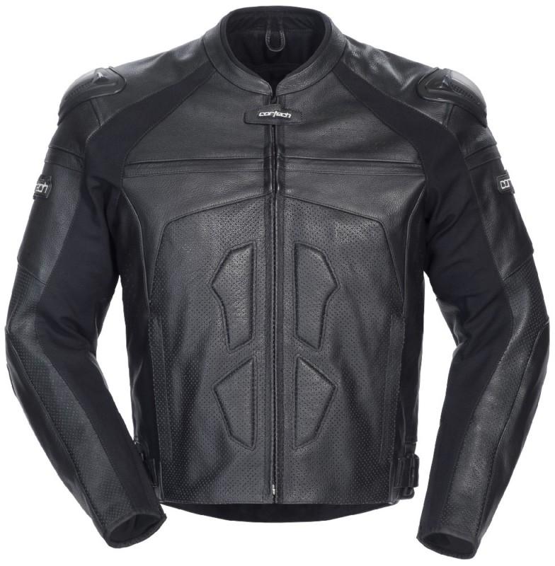 Cortech adrenaline xl black leather race ready track day jacket 1-pc