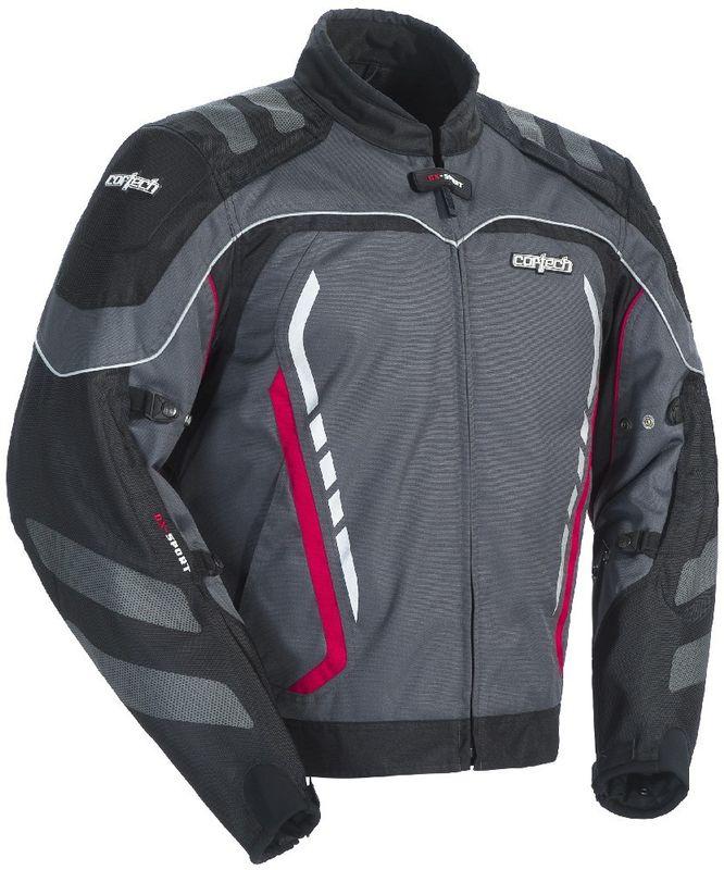 Cortech gx sport series 3 gun metal xs textile motorcycle riding jacket