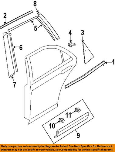 Mazda oem td1150660 exterior-rear-belt molding