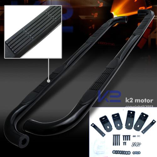88-98 chevy gmc c/k extended cab 2dr black ss running boards side step nerf bar