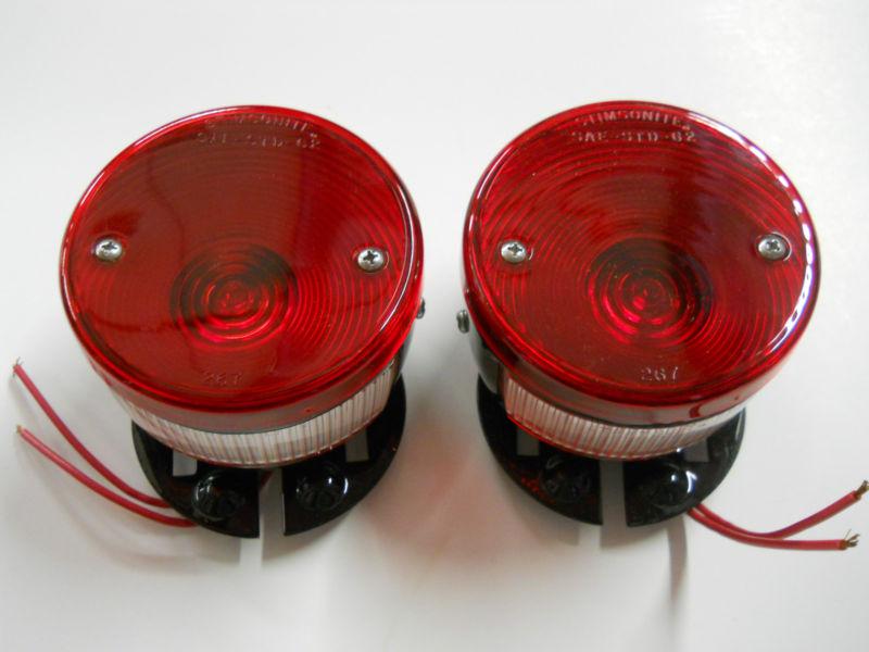 Yankee vintage universal heavy gauge tail lights classic style old stock 
