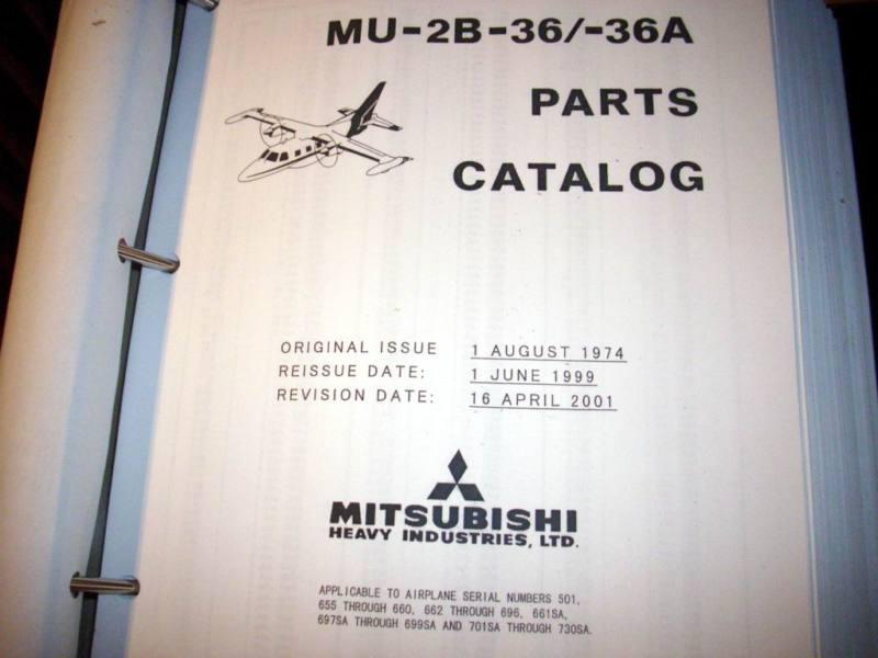 Mitsubishi mu-2b-36 & mu-2b-36a parts manual