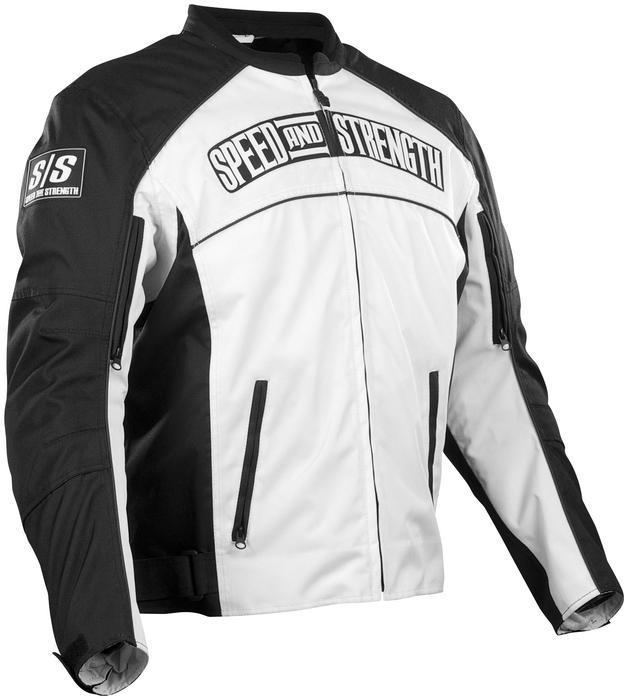 Speed and strength seven sins textile motorcycle jacket white xl/x-large