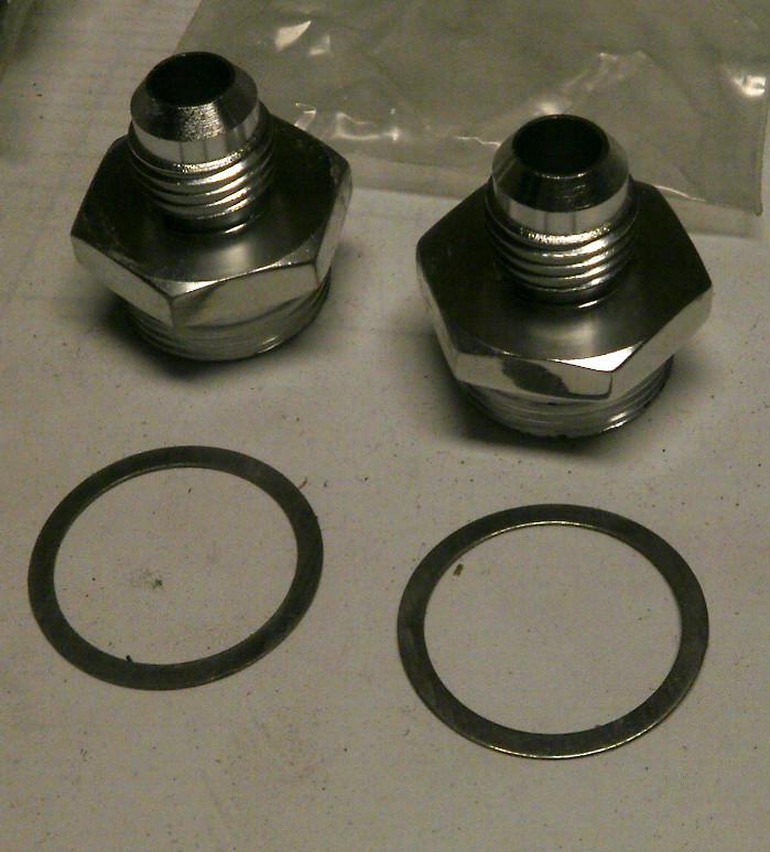 10 x 2 packs 7/8-20 to -6 an polished carburetor bowl adapter fittings