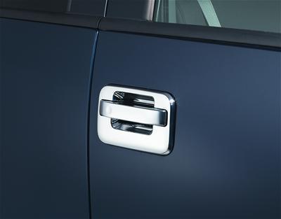 2004-2013 ford f-150 chrome door handles 4 doors only no pass key hole w/keyless