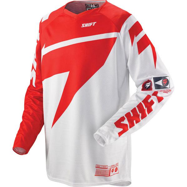Red/white s shift racing faction skylab jersey 2013 model