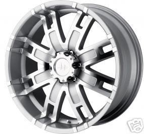 Helo 835 20x9 silver machined wheels rims ford chevy h2