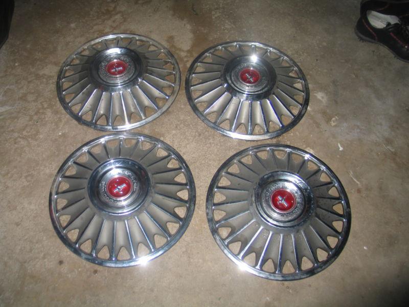 1967 ford mustang 14" original  hubcaps, wheel covers, set of 4, ~good shape~