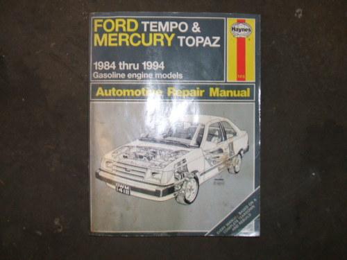 Haynes shop manual  84-94  ford tempo mercury topaz  