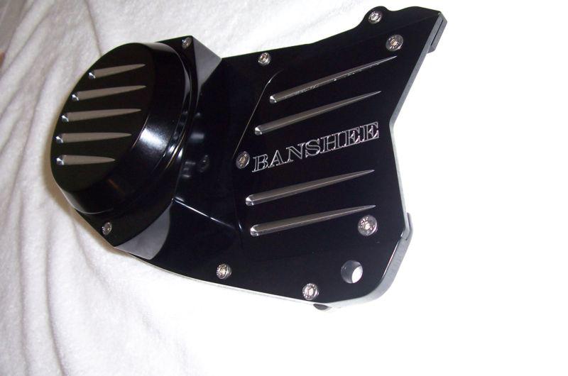Purchase YAMAHA BANSHEE 3PC STATOR COVER BLACK ANODIZED BILLET ATV ALL YEARS TEAR DROPS in