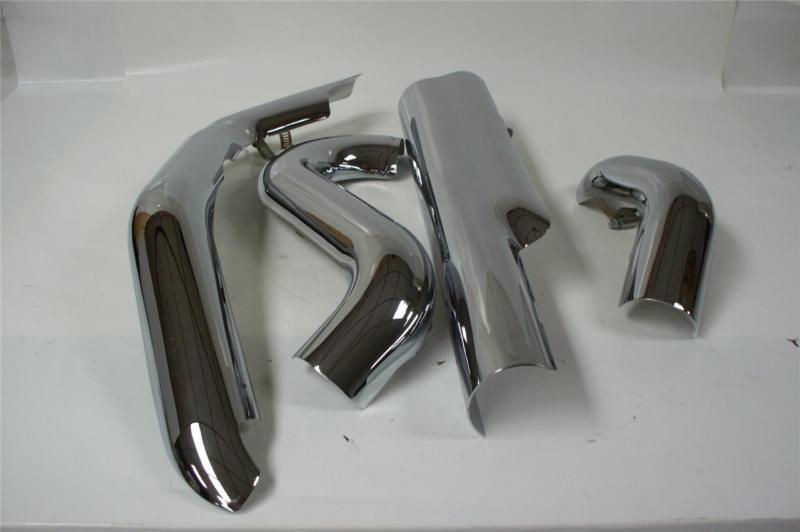 Dw harley davidson exhaust pipe shields kit & clip off a 2011 road glide custom