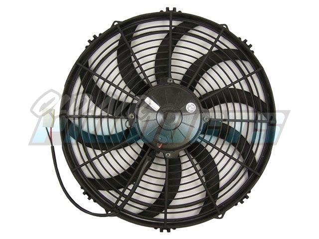 Fan,, 16" super high 2070 cfm perf fan pulls air (12 volt) [17-16shp-s]