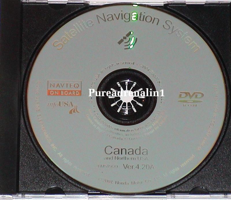 2005 acura mdx 3.5 rl odyssey touring ex navigation disc cd dvd 4.20a canada