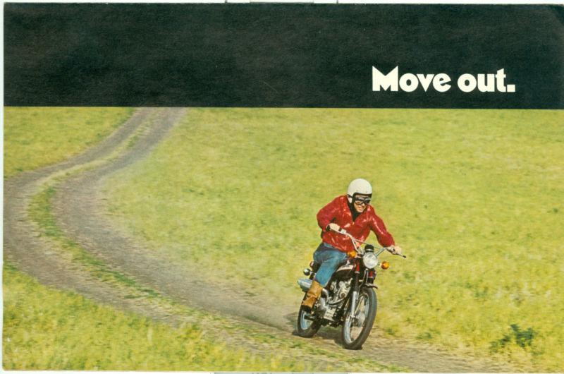 Rare vintage 1970 honda cl-100 scrambler 100 motorcycle advertising brochure