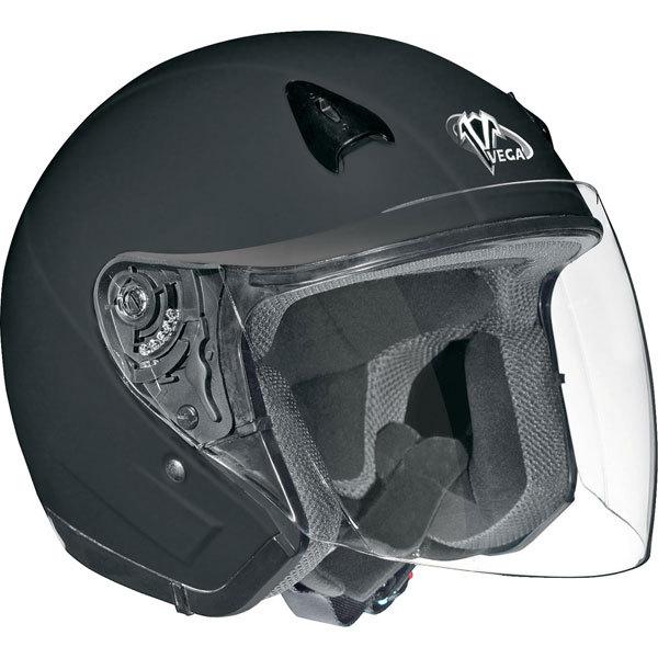 Flat black l vega nt 200 open face helmet