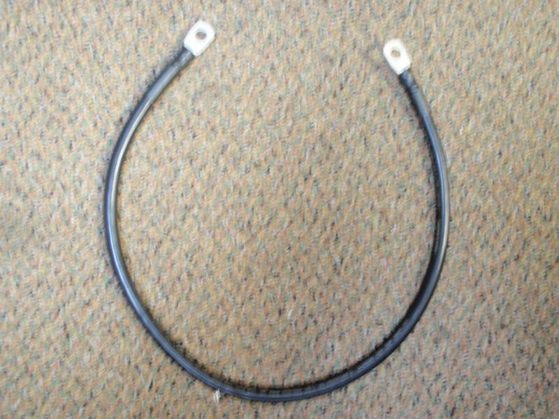 Battery cable 4 gauge 12" 1ft black set of 1 cable wire tinned marine boat wire