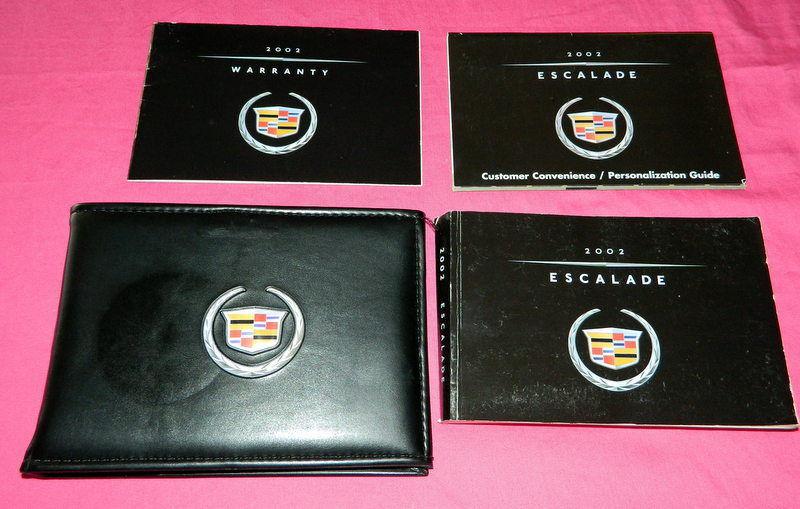 2002 02 cadillac escalade owner's owners manual guide book handbook case 