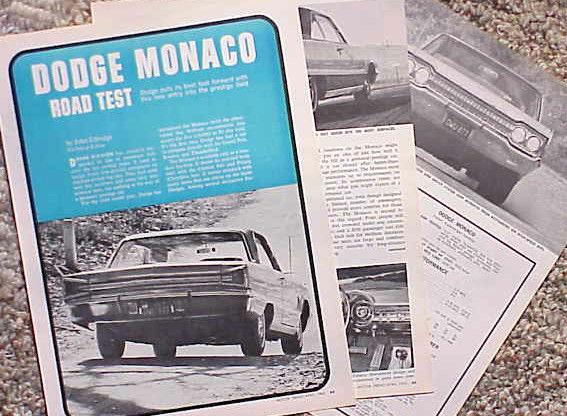 1965 dodge monaco original road test  cmy store 4more ads  5+= free ship