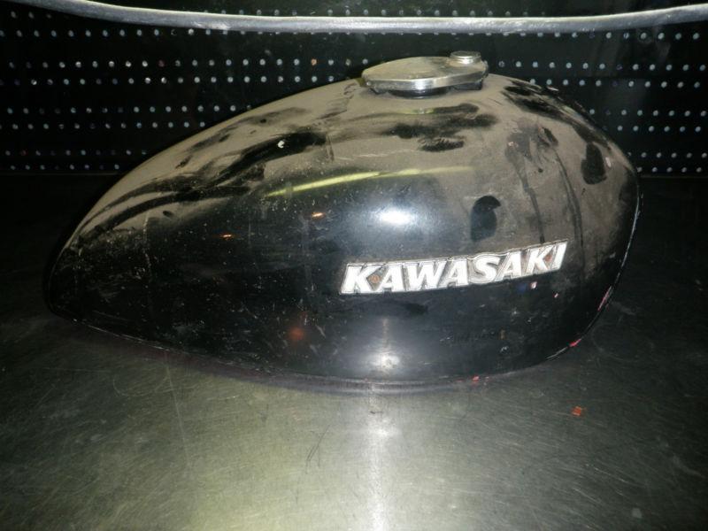 Kawasaki black gas tank good condition with gas cap lock 70s  80s 90s ?