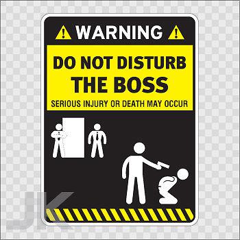 Decal stickers sign signs warning danger caution stay away boss 0500 z4f3a