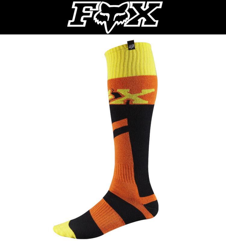 Fox racing fri anthem thin socks orange black shoe sizes 6-13 dirt atv mx 2014