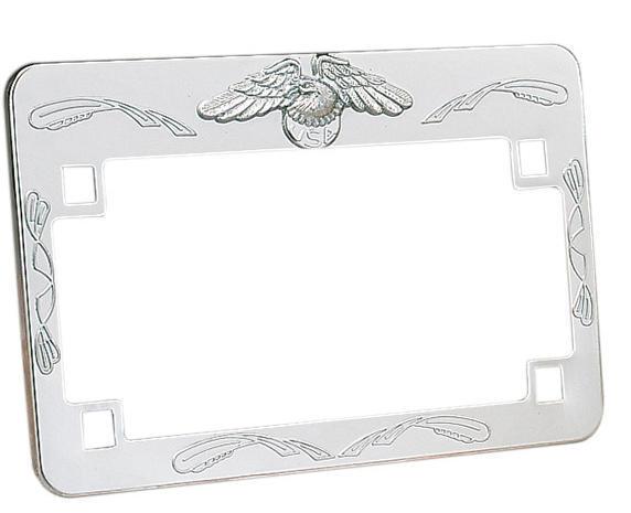 Emgo eagle license plate frame 7" w x 4" h chrome universal