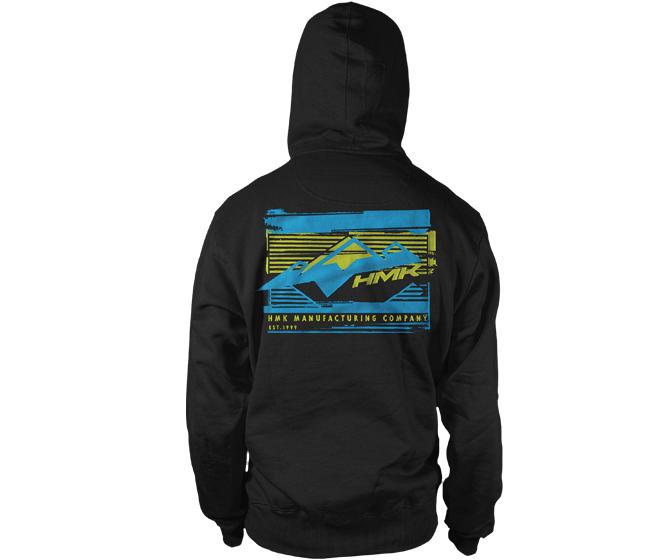 Hmk fracture black zip hoodie snowmobile casuals zipped sweater