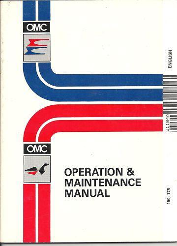 1992 omc 150hp; 175hp outboard motor owners manual 