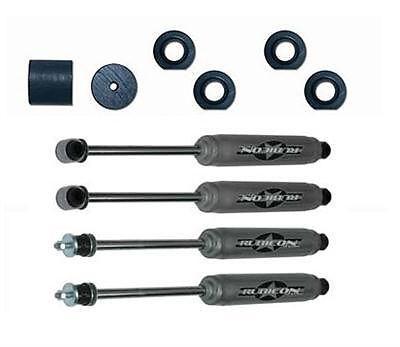 Rubicon express 2 inch spacer lift kit with twin tube shocks - re7030 - jeep tj